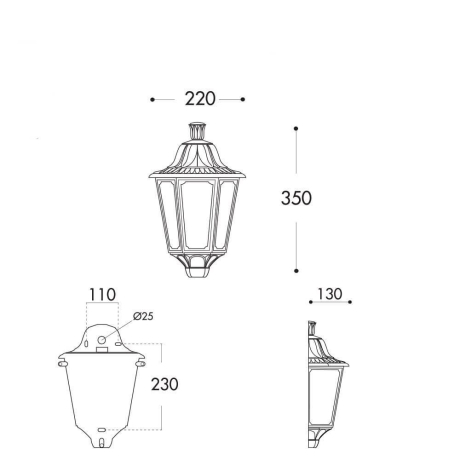 Накладной светильник Fumagalli Iesse M22.000.000.WYF1R