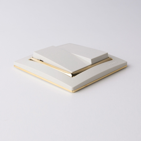 Выключатель двухклавишный без рамки Werkel слоновая кость W1120003