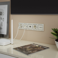 ТВ розетка проходная (слоновая кость) Werkel W1184003