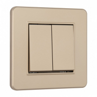 Выключатель двухклавишный Arte Milano SET16-1 SET16-1-30-2 shampan