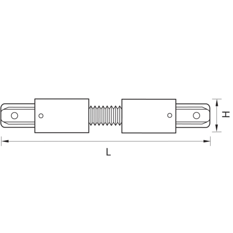 Однофазный гибкий соединитель для встраиваемого шинопровода Barra Lightstar 501156