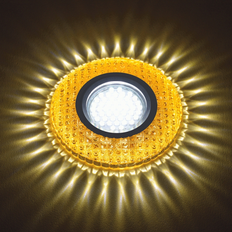 Встраиваемый светильник с LED подсветкой Fametto Luciole DLS-L135 GU5.3 GLASSY-GOLD (UL-00003861)