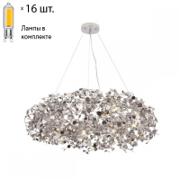 Подвесная люстра с лампочками CRYSTAL LUX GARDEN SP9 D800 CHROME+Lamps