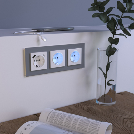 Розетка с заземлением, без рамки Werkel белый W1171401