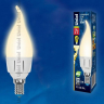 Светодиодная лампа E14 7W 3000K (теплый) Uniel LED-CW37 7W-WW-E14-FR PLP01WH (UL-00002416)