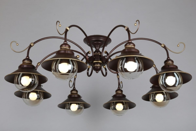 Люстра потолочная со светодиодными лампочками E27, комплект от Lustrof. №97358-657128