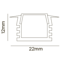 Профиль накладной Maytoni Led Strip Алюминиевый профиль ALM005S-2M