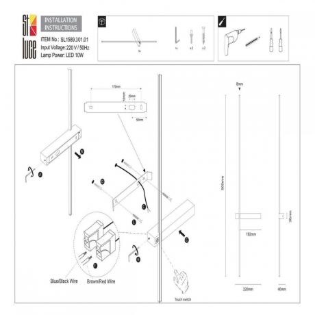Настенный светодиодный светильник ST Luce Astente SL1589.301.01