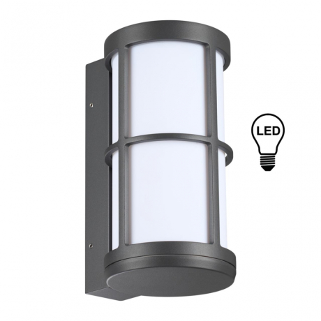 Уличный настенный светильник Novotech Zebra с лампочкой 370775+Lamps E27 Свеча