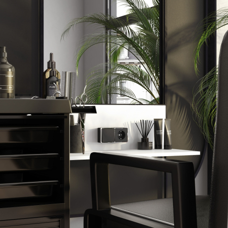 Выключатель одноклавишный Werkel Gallant (черный/хром) W5010035