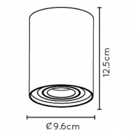 Накладной поворотный светильник Lucide Tube 22952/01/02