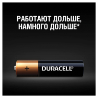 Нарушена упаковка!  <302245> Батарейки КОМПЛЕКТ 4 шт., DURACELL Basic, AAA (LR03, 24А), алкалиновые, мизинчиковые, блистер, MN 2400 AAA LR3 (450403)